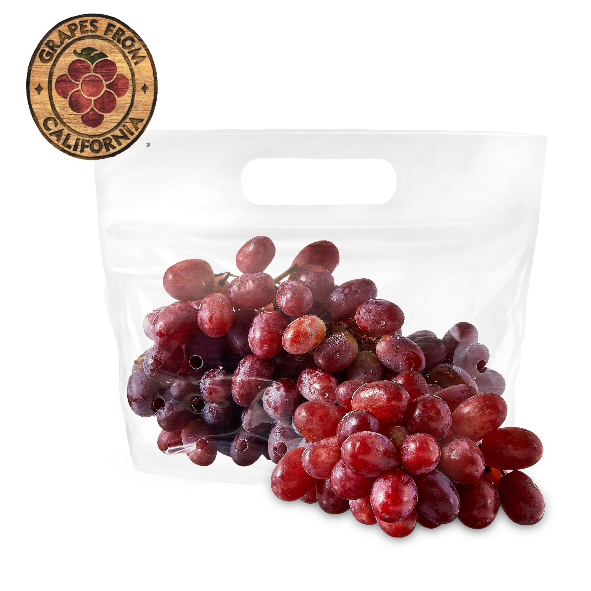 Red Seedless Grapes, From California, Bag (2.25 lbs/Bag Est.)