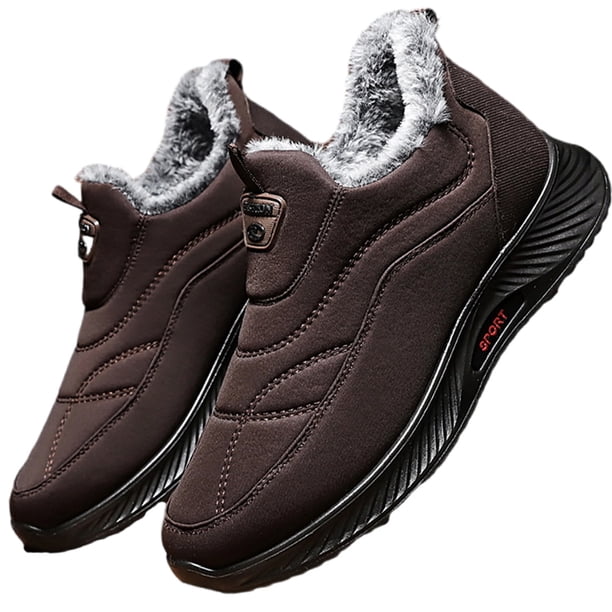 DQrwqpou Botas Nieve Forradas Piel Botas Invierno Zapatos Deportivos Casuales para Hombres (Café 41)