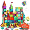 thumbnail image 1 of Bloques de construcción de azulejos magnéticos Gemmicc, 63 unidades, para niños, 1 of 9