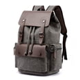 thumbnail image 1 of Stylish Leather & Canvas Travel Backpack - Perfect for Any Adventure!, 1 of 3