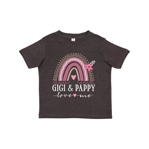 Inktastic Gigi and Pappy Love Me Rainbow Girls Toddler T-Shirt