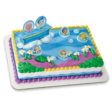 Sam S Baby Shower Cakes Cake Image Diyimages Co Bubble Guppies Gil Molly And Gang Cake Topper