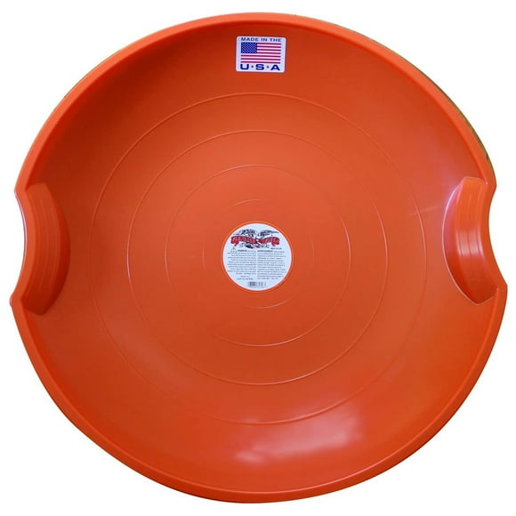 Flexible Flyer Flying Saucer 26" Plastic Snow Sled for Kids/Adults, Orange
