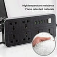 KQJQS Power Strip, Surge Protector, 6 Outlets and 3 USB Ports 6.5FT Long Extension Cord,Sleek