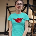 thumbnail image 3 of Tee Hunt Cute Smiling Lips Women's T-Shirt Novelty T-Shirt Sassy Classy Smile Positive Vibes Tee, Light Blue, XX-Large, 3 of 5