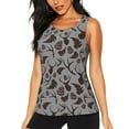 thumbnail image 1 of Fotbe Brown Moose with Pinecones Blusas Sin Mangas para Mujer – Estilo Casual, Corte Suelto, Slim-Fit, Cuello Redondo Deportivo, Tops de Verano para Gimnasio y Yoga-Medium, 1 of 7