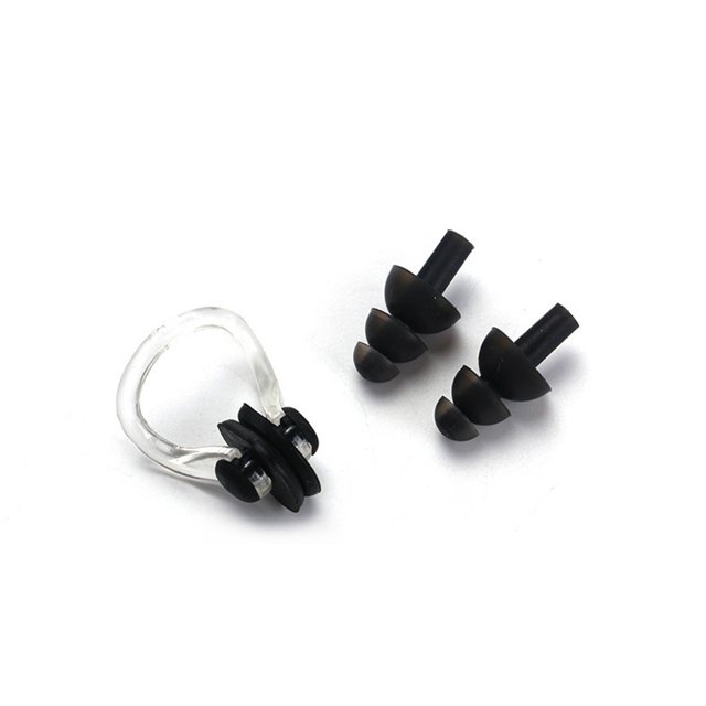 Nose Clip and Ear Plugs Set Silicone Nose Clip Ear Plugs Set Swimming Earplugs and Nose Clip Ear Nose Protector Swimming Set Waterproof Earplug Nose Clip
