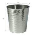 thumbnail image 4 of happimess Axel Modern Minimalist Hammered Steel 2-Gallon Wastebasket, Polished Steel, HPM1110E, 4 of 7
