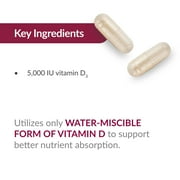Bariatric Advantage Vitamin D3 5,000 IU - Bariatric Vitamin D Capsules - Water-Miscible - Bone Strength Support* - Easy Swallow Capsule - 180 Count