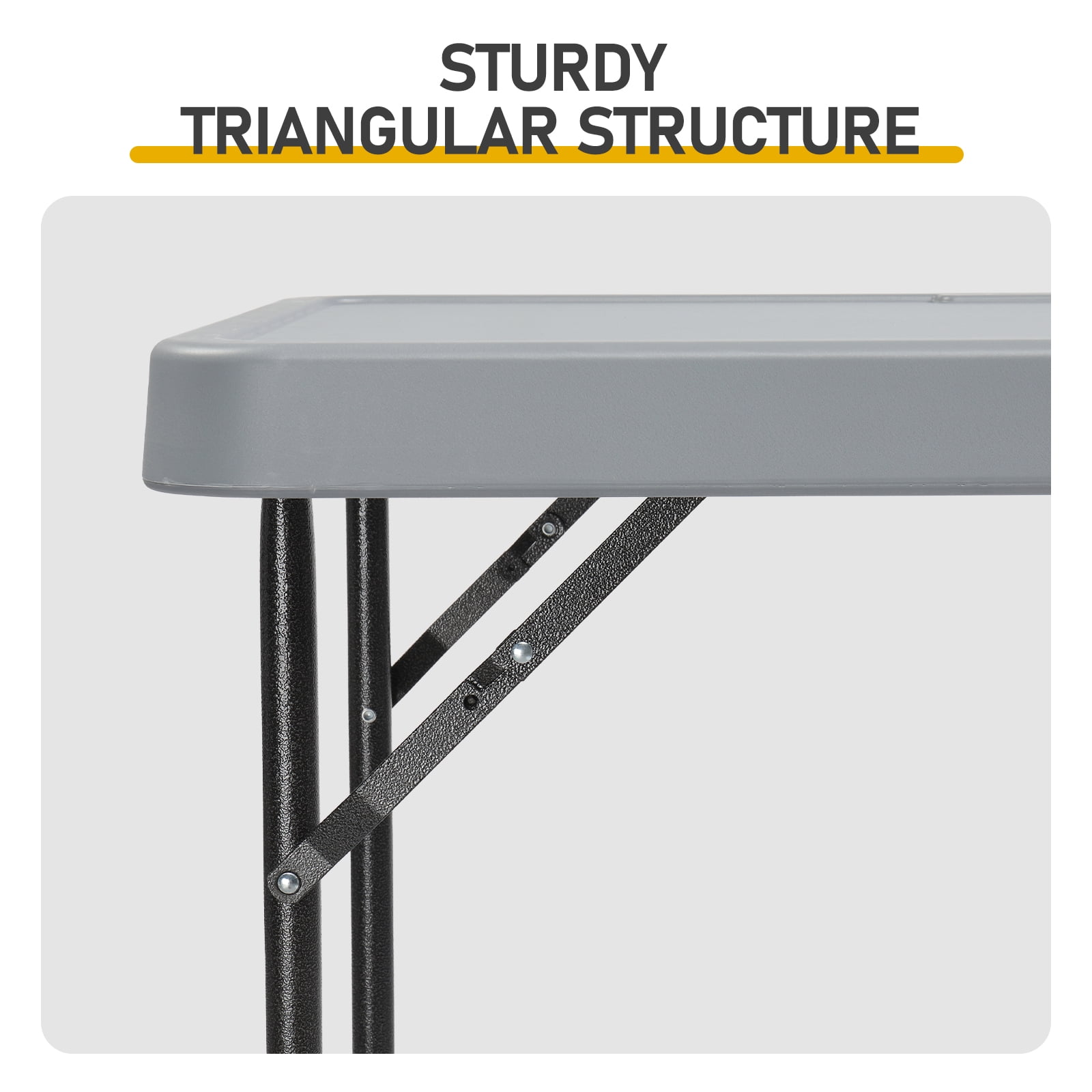 Folding Portable Fish Fillet Table with Sink & Faucet, HDPE Top Steel Frame Camping Prep Table for Fishing Picnics Outdoor Activities, Grey