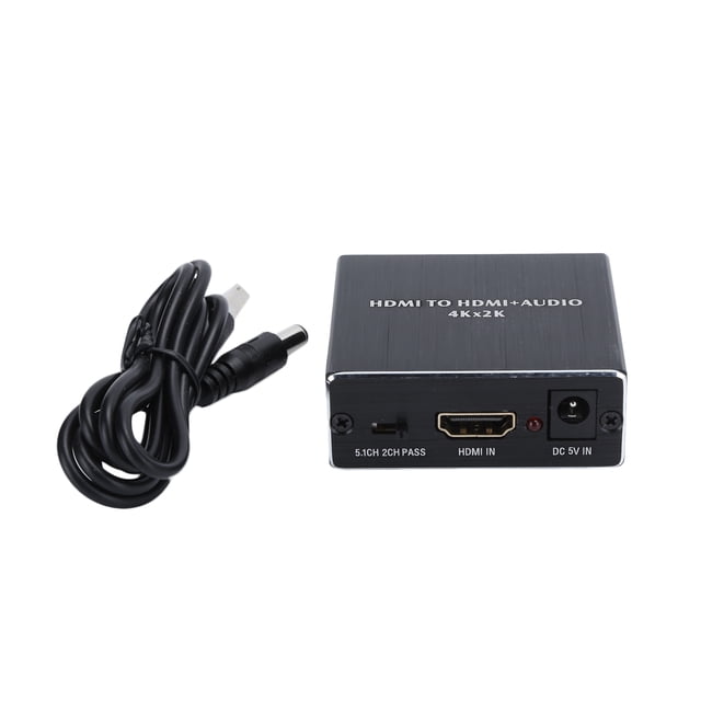 Adaptador convertidor de fibra óptica de canal de sonido 4K x 2K HDMI 1.4 Extractor de audio 5.1