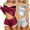 Gray, variant on SwiftWear 2 Pack Womens Pajama Sets Sleeveless V Neck Sleepwear Top with Shorts Soft Satin Colorblocked Lounge Sets, Black S