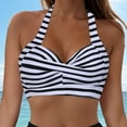 thumbnail image 2 of Gubotare Halter Top Swimsuits for Women Bikini Top - Push Up, Halter, Retro, Padded Swimsuit Top(Grey,S), 2 of 8