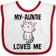thumbnail image 3 of Inktastic My Auntie Loves Me Girls Baby Bib, 3 of 4