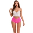 thumbnail image 5 of DARING DIVA Women's Lace Underwear Mid Waisted Hollow Out Briefs Panties XXL Pink, 5 of 6