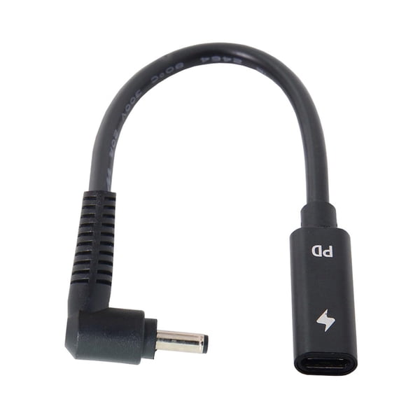 cablecc Tipo C USB-C Entrada hembra a DC 4.0x1.3mm Cable de carga PD de alimentación apto para computadora portátil 18-20V