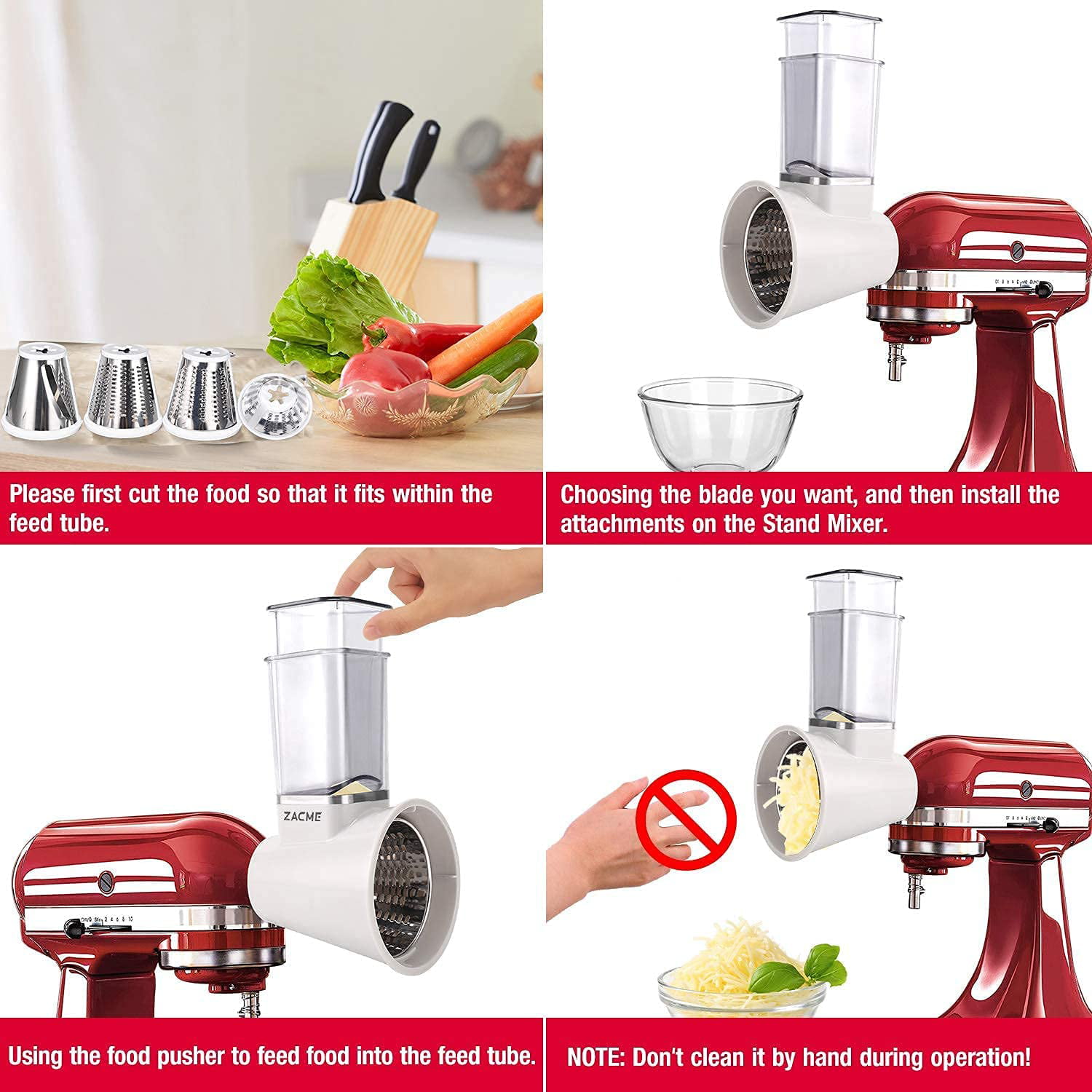 2023 new Slicer/Shredder Attachment for KitchenAid Stand Mixers as  Vegetable Chopper Accessory-Salad Maker Kitchen Meat Grinder - AliExpress
