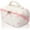 Pink Bow, variant on Blue Floral Travel Makeup Bag for Women 180° Open Toiletry Bags Lay-Flat Cosmetic Organizer Puffy Large Capacity Organizer For Toiletries & Brushes