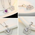 thumbnail image 2 of Emma Manor EM Jewelry "My Princess" Heart Shape Crystal Crown Pendant Necklace, 2 of 4