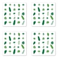 thumbnail image 1 of Tropical Coaster Set of 4, Pattern of Different Tree Leaves and Petals Tropical Nature Elements, Square Hardboard Gloss Coasters, Standard Size, Green Lime Green White, by Ambesonne, 1 of 2
