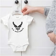 thumbnail image 5 of US Air Force USAF Fly Fight Emblem Romper Boys or Girls Infant Baby Brisco Brands 18M, 5 of 6