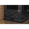thumbnail image 6 of Contemporary Home Living 30.5" Black Rectangular Medium Slide Triple Door Dog Crate, 6 of 8