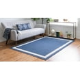 thumbnail image 3 of Rugs.com Georgia Collection Rug – 7' x 10' Navy Blue Flatweave Rug Perfect For Living Rooms, Large Dining Rooms, Open Floorplans, 3 of 9