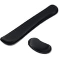 thumbnail image 1 of Ergonomic Wrist Rest Set Superfine Fabric and Gel Memory Foam for Keyboard Mouse, 1 of 7