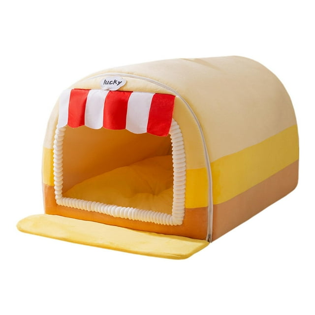 Casa de invierno para perros y gatos, nido resistente al desgaste, elástico, cómodo y desmontable, suministros para mascotas, casa portátil para
