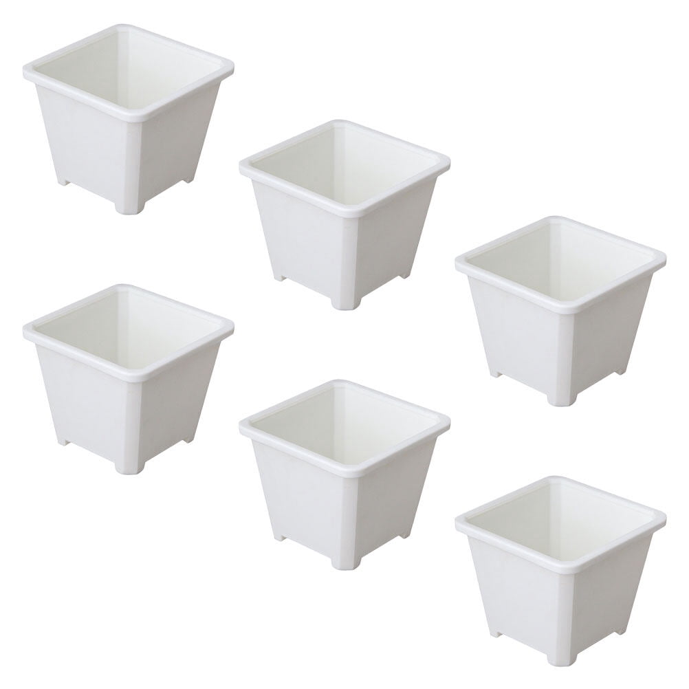 YSNOOWE Sturdy Plastic Planter - Minimalist Flower Pots for Indoor Use 18Pcs