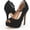 BLACK/NUBUCK, variant on Dream Pairs Womens Fashion High Heel Peep Toe Dress Pump Shoes Lady Wedding Party Shoes Swan-10 Black/Nubuck Size 11