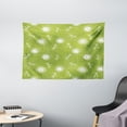 thumbnail image 1 of Dragonfly Tapestry, Sketch Style Dandelion Flower Petals Spring Beauty Nature Blossom Image, Wall Hanging for Bedroom Living Room Dorm Decor, 60W X 40L Inches, Lime Green Cream, by Ambesonne, 1 of 2