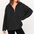 thumbnail image 2 of Yokua Women's Half Zip Hooded Fleece Jacket, 2 of 8