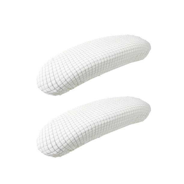 Naiovety 2 unids/set funda elegante para silla para el hogar o la oficina-fácil de instalar y sin arrugas funda elástica impermeable para Decoración del hogar Arroz blanco