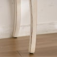 thumbnail image 5 of Hassch Vintage Console Table in Antique White, 43.31" Distressed Carved Sofa Table with Natural Wood Textured Top, Scalloped Edge and Curved Legs for Living Room, Entryway, Hallway, Foyer, 5 of 6