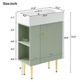thumbnail image 3 of 21.6" Bathroom Vanity, Combo Cabinet, Bathroom Storage Cabinet, Single Ceramic Sink, Left Side Storage, Green, 3 of 9