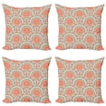 thumbnail image 1 of Pastel Throw Pillow Cushion Case Pack of 4, Triangles in Circular Formations Native Inspired Traditional Motifs, Modern Accent Double-Sided Print, 4 Sizes, Multicolor, by Ambesonne, 1 of 2
