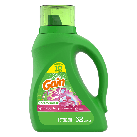 Gain Aroma Boost Liquid Laundry Detergent, Spring Daydream Scent, 32 Loads, 46 fl oz
