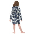 thumbnail image 6 of BZSMCE Bathrobes Belt Hooded Midnight Daisy Dance Creative Pattern, 6 of 8