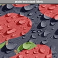 thumbnail image 5 of Fruits Dog Crate Cover, Simplistic Apple Graphic Summer Forest Food on Dark Indigo Backdrop, Easy to Use Pet Kennel Cover for Dogs, 35" x 23" x 27", Vermilion and Lime Green, by Ambesonne, 5 of 6