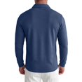 thumbnail image 4 of Hearthz Polo T Shirts for Men Soft Breathable Moisture Wicking Mens Long Sleeve Tee Shirts Plain Collared Mens Golf Polo Shirts Navy XXL, 4 of 5