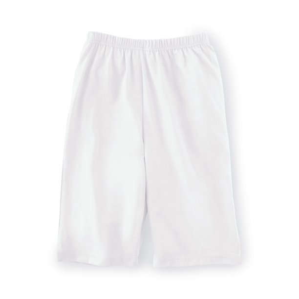 Shorts estilo bermuda con cintura elástica para mujer, color blanco, talla XXX grande
