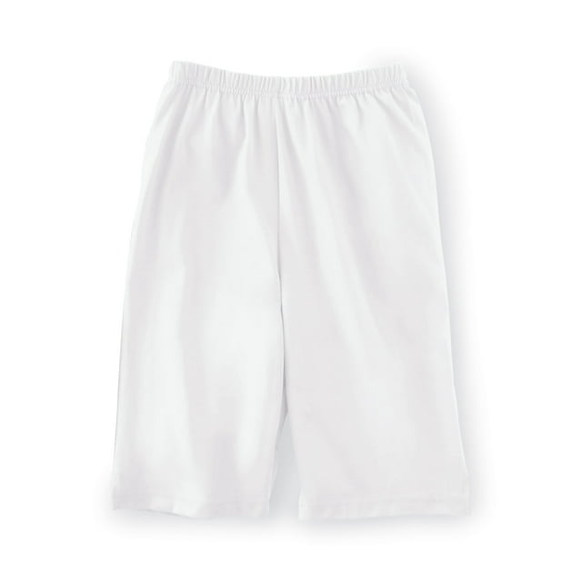 Shorts estilo bermuda con cintura elástica para mujer, color blanco, talla XXX grande