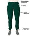 thumbnail image 3 of Green Town Scrubs for Women Scrub Set - Jogger Pant and V-Neck Top, 6 Pockets, Easy Care Uniforms, 3 of 7
