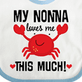 thumbnail image 4 of Inktastic Nonna Loves Me Grandson Boys or Girls Baby Bib, 4 of 4