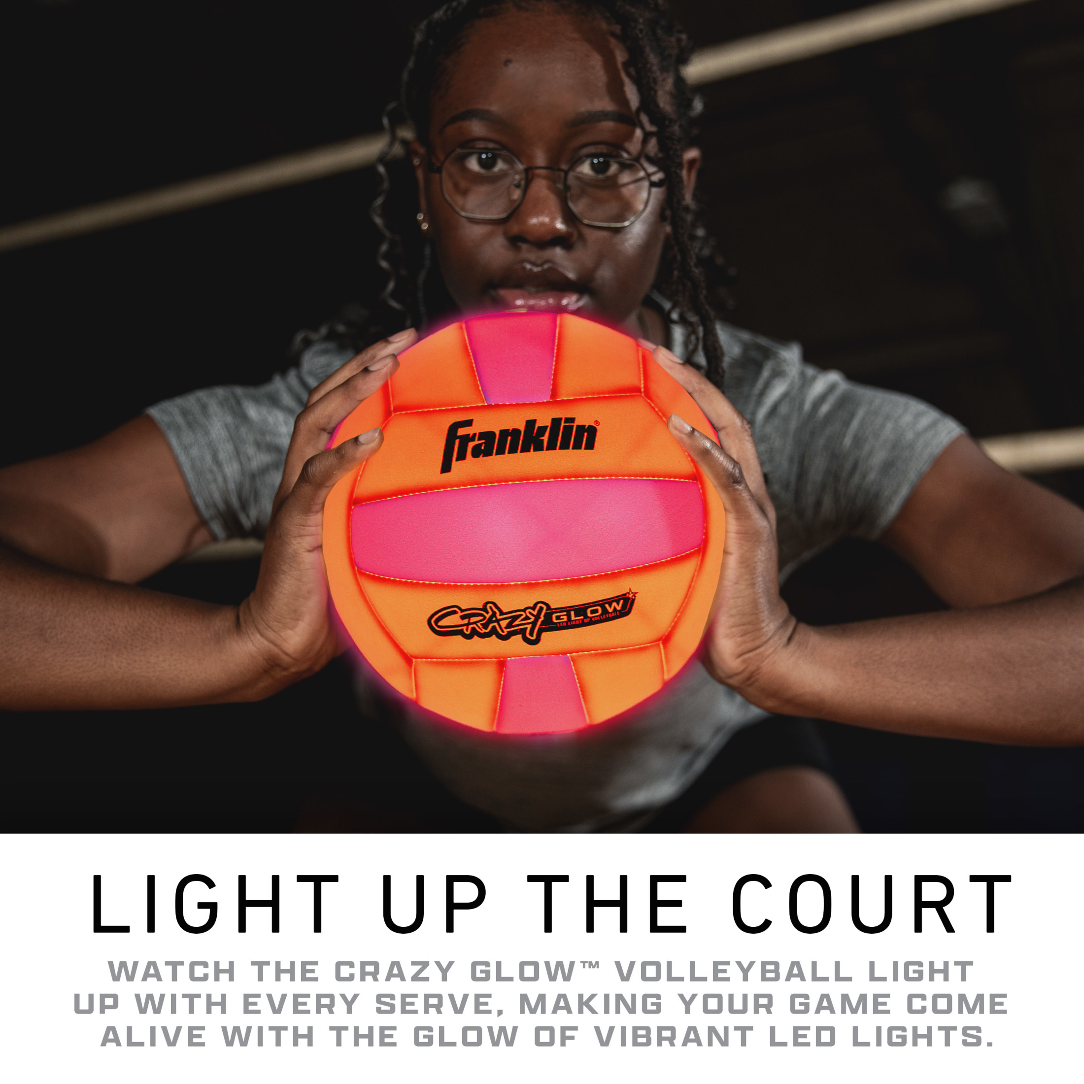 Franklin Sports Crazy Glow Light Up Volleyball photo 4