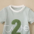 thumbnail image 4 of Toddler Baby Boy Birthday Outfit Letter Embroidery Waffle T-Shirt Top Shorts Set Kids Boys Cute Clothes, 4 of 6