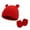 Red, variant on SGFCWSX Kids Cold Weather Hat Mittens Set Boys and Girls Beanie Fleece Lined Hats for Snow Play Baby Warm Ribbed Gloves Sets Black Size 6-12 Months