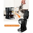 thumbnail image 3 of Commercial Chef Digital 12-Cup Coffee Maker with Glass Pot, Permanent Nylon Filter, Anti-Drip, Programmable with LCD Display, 900W, CHCM12B, Black, 3 of 7