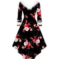 thumbnail image 4 of Vestido de Navidad elegante de mujer, vestido de noche vintage de manga larga, 4 of 4
